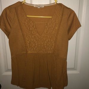 Mustard yellow casual blouse